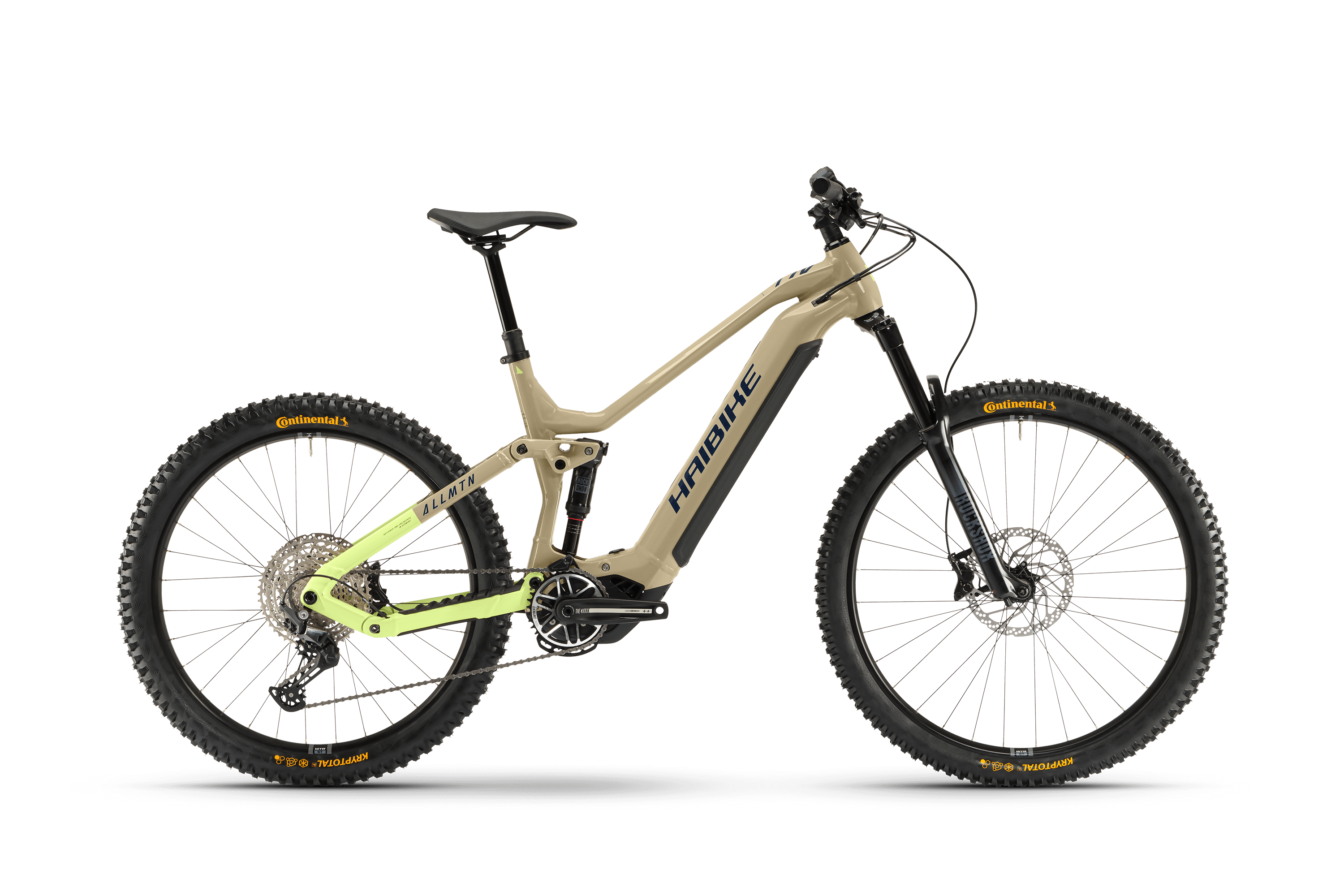 E-bike full suspension Haibike AllMtn, vista laterale
